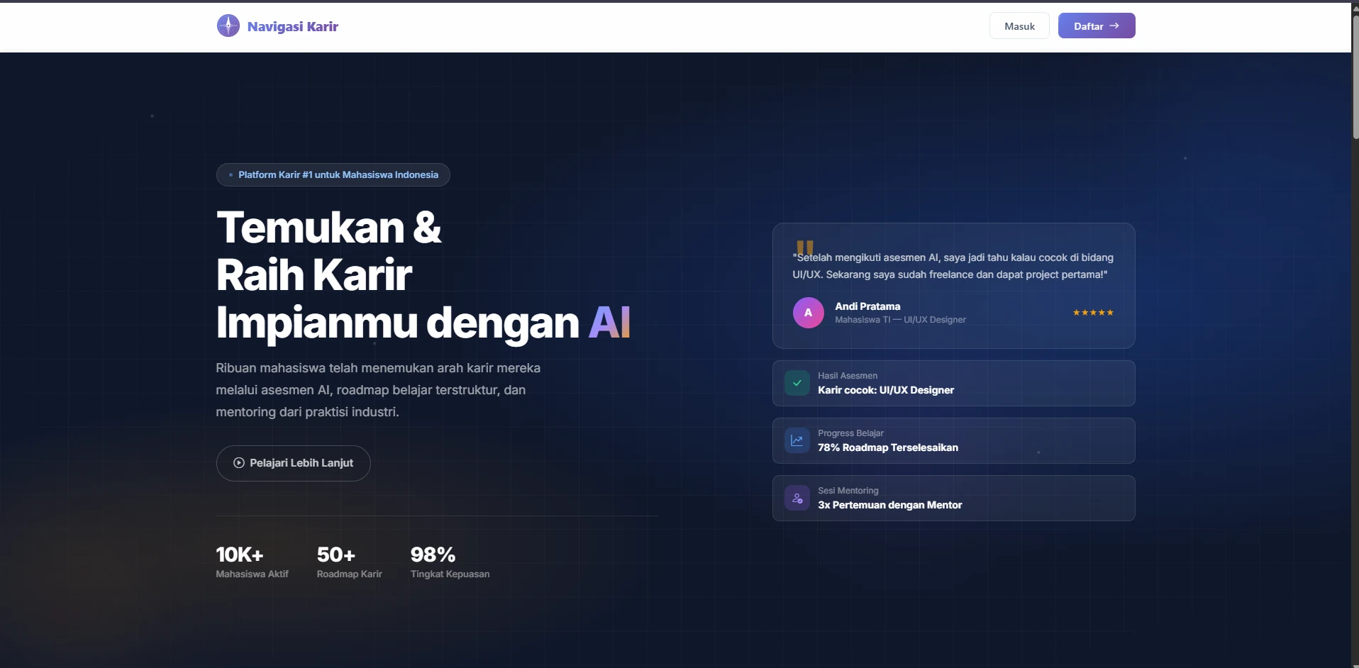 Website Navigasi Karir Berbasis AI - HEM Digital Project